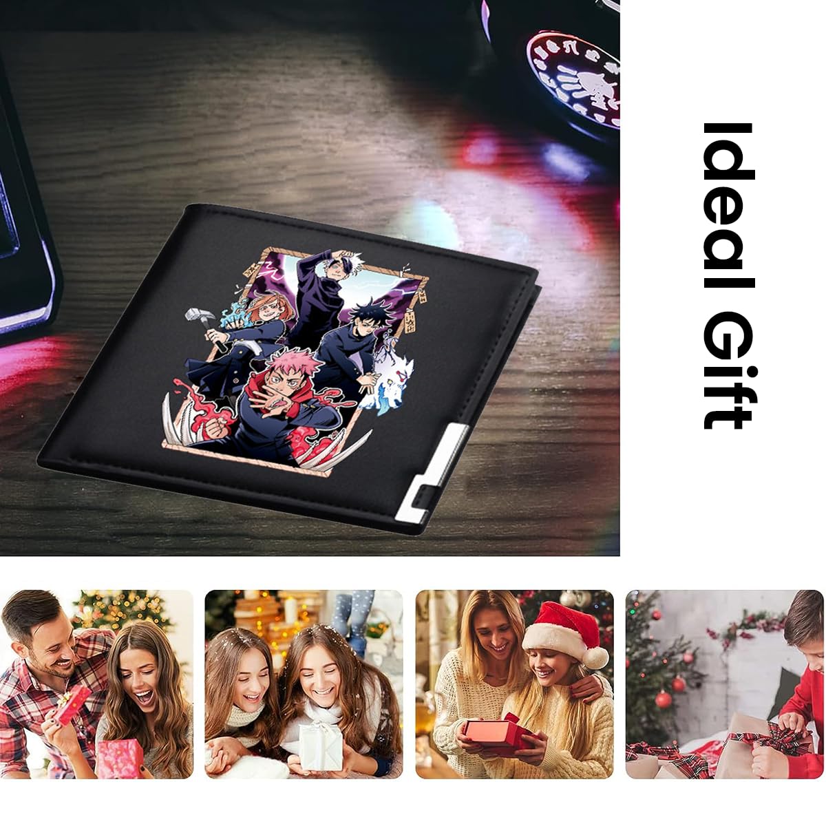 Fancyku Jujutsu Kaisen Wallet featuring Bi Fold Design with Printed PU Leather Cover for Fans