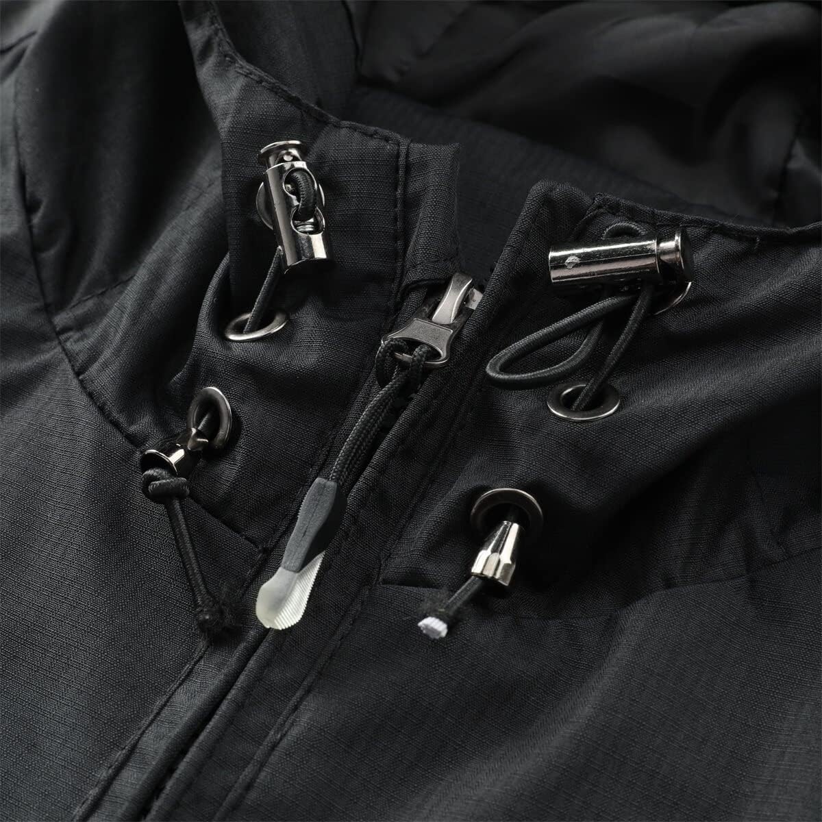 Proberos Outdoor Jacket for Hiking and Camping featuring Hood Drawstring Design | Lightweight Windproof Polyester Coat for Men Size XL