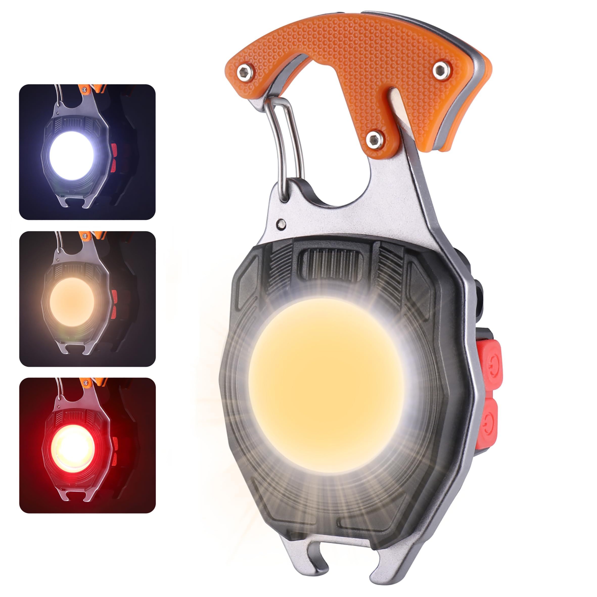 ELEPHANTBOAT® Rechargeable Mini LED COB Work Light 500LM Portable Waterproof Flashlight 6 Modes Light for Camping, Car Repairing, Emergency and Job Site Lighting