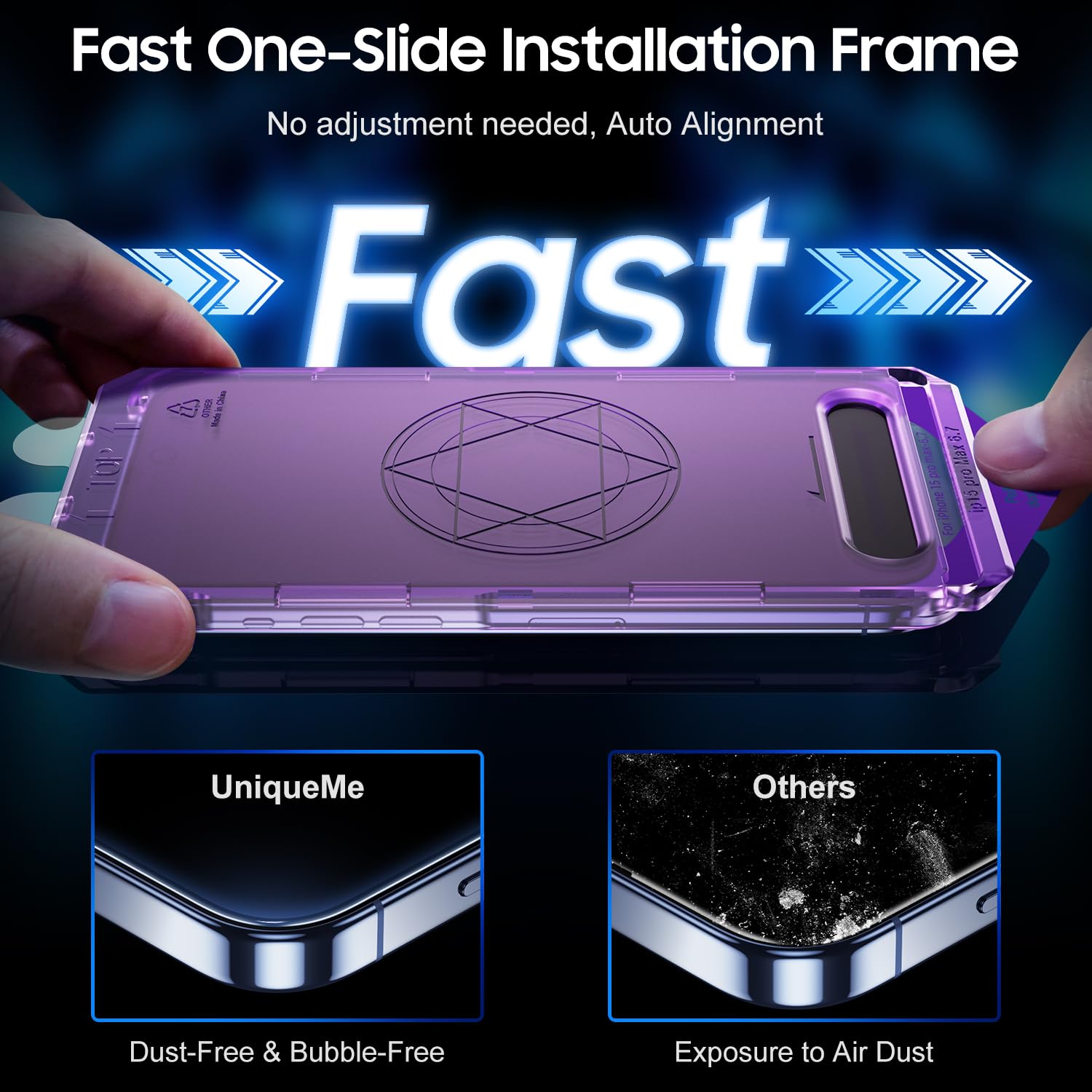 ZORBES Screen Protector for iPhone 16 Pro Max with 9H Tempered Glass and Install Tool | 2 Pack