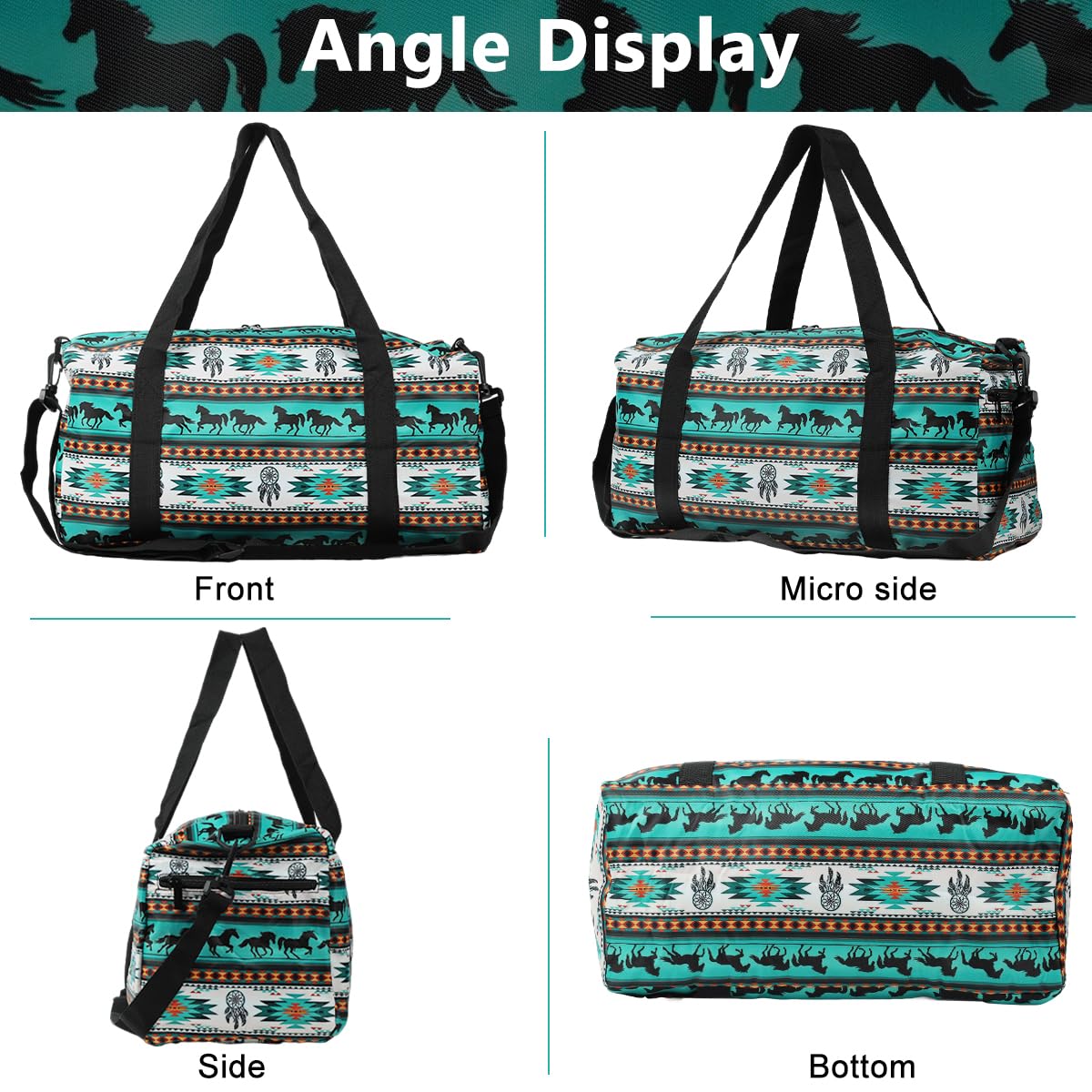 PALAY Gym Bag for Travel and Workouts with Dual Zipper 17.6x9x9 in Nylon | Green Weekender