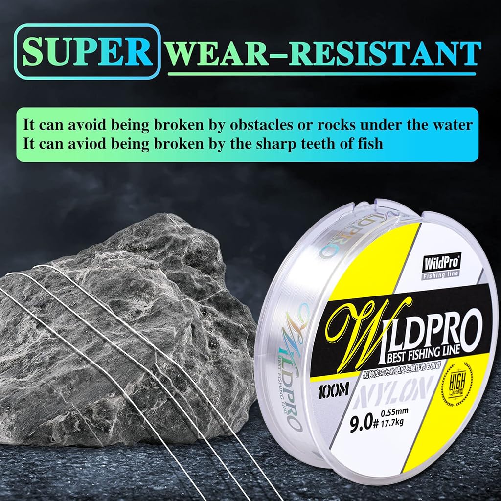 Proberos Fishing Line for Freshwater and Saltwater with 0.5mm Nylon Build | 109yd 39lb Strength
