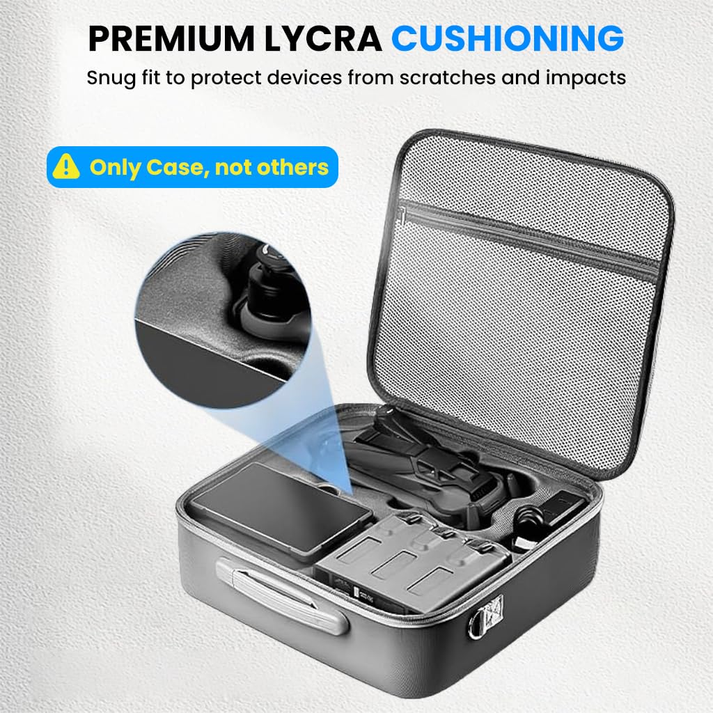 ZORBES Mavic 4 Pro Drone Carry Bag with Custom Molded EVA Hard Shell and Shoulder Strap