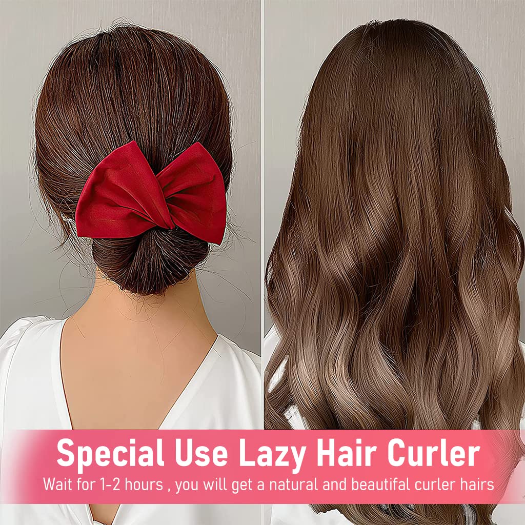 PALAY Hair Bun Accessories Set for Quick Stylish Buns with Steel Wire Core | 3pcs Black Red Leopard