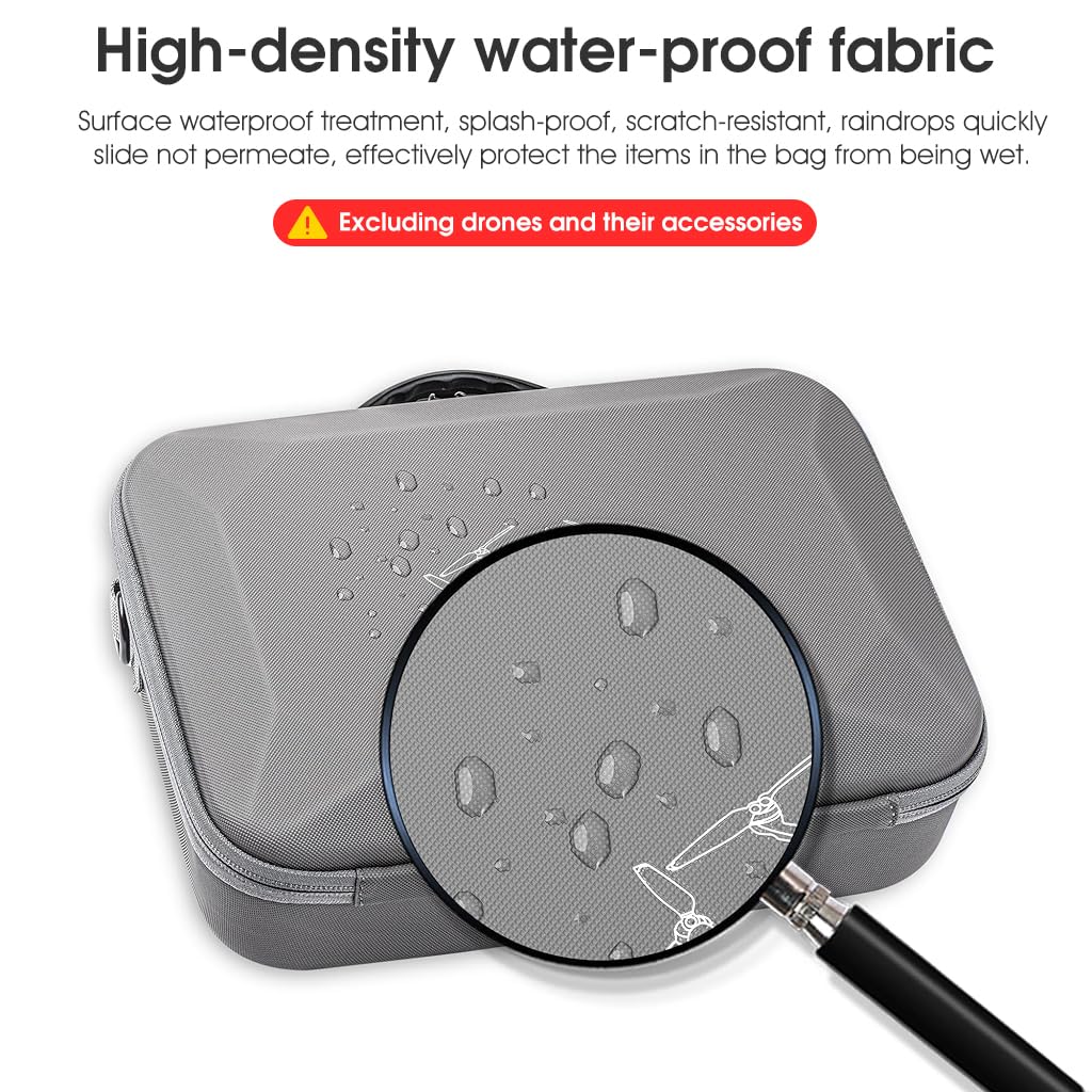 ZORBES Carrying Case for DJI Mini 4 Pro with Waterproof PU Cover and Lycra Lining | Includes Shoulder Strap and Handle