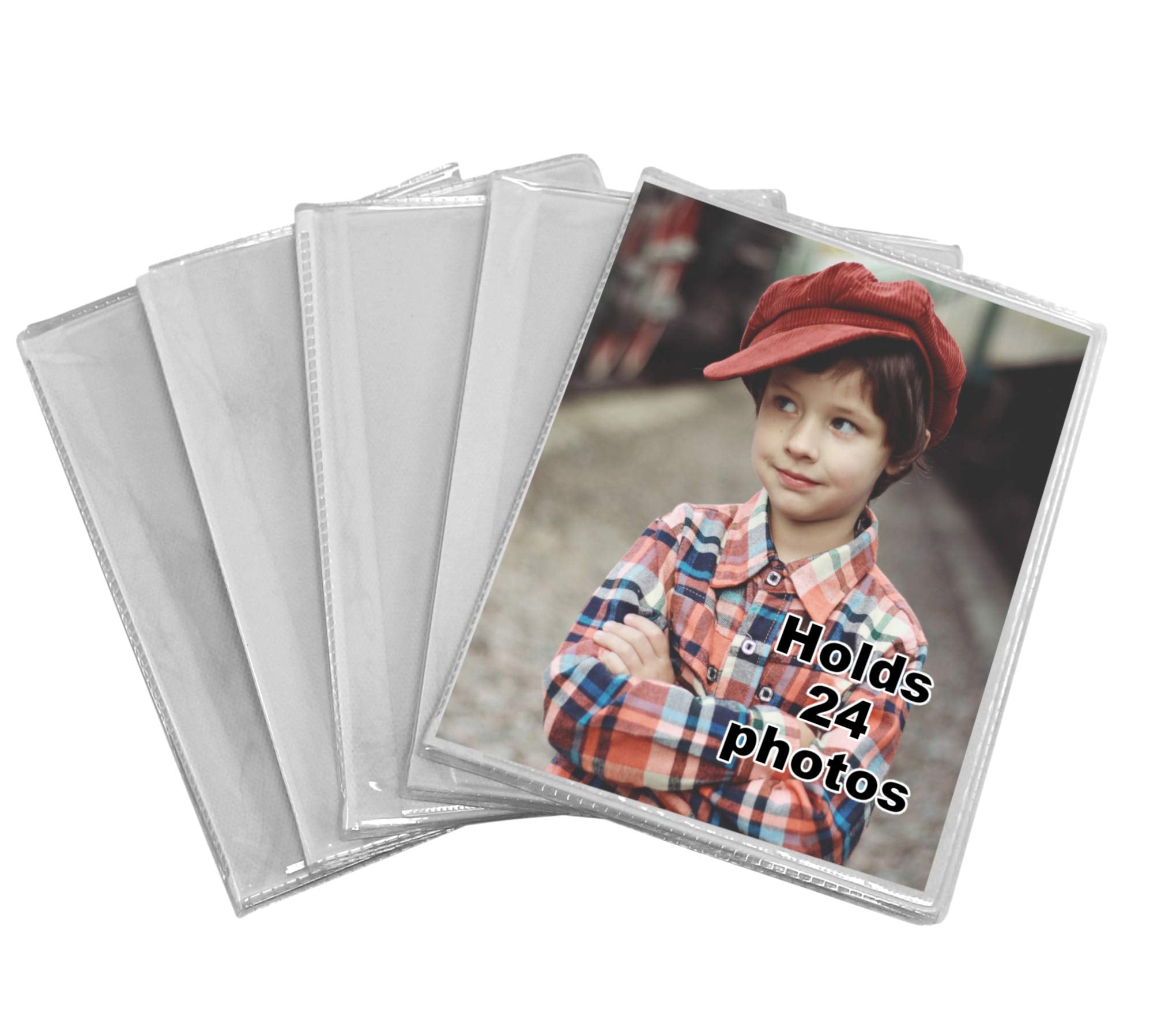 OFIFO® 40-Photo Clear Cover Photo Albums, 4x6-Inch, 4-Pack to Store and Display Memories, Vacations, Events, Weddings-ClearPlastic