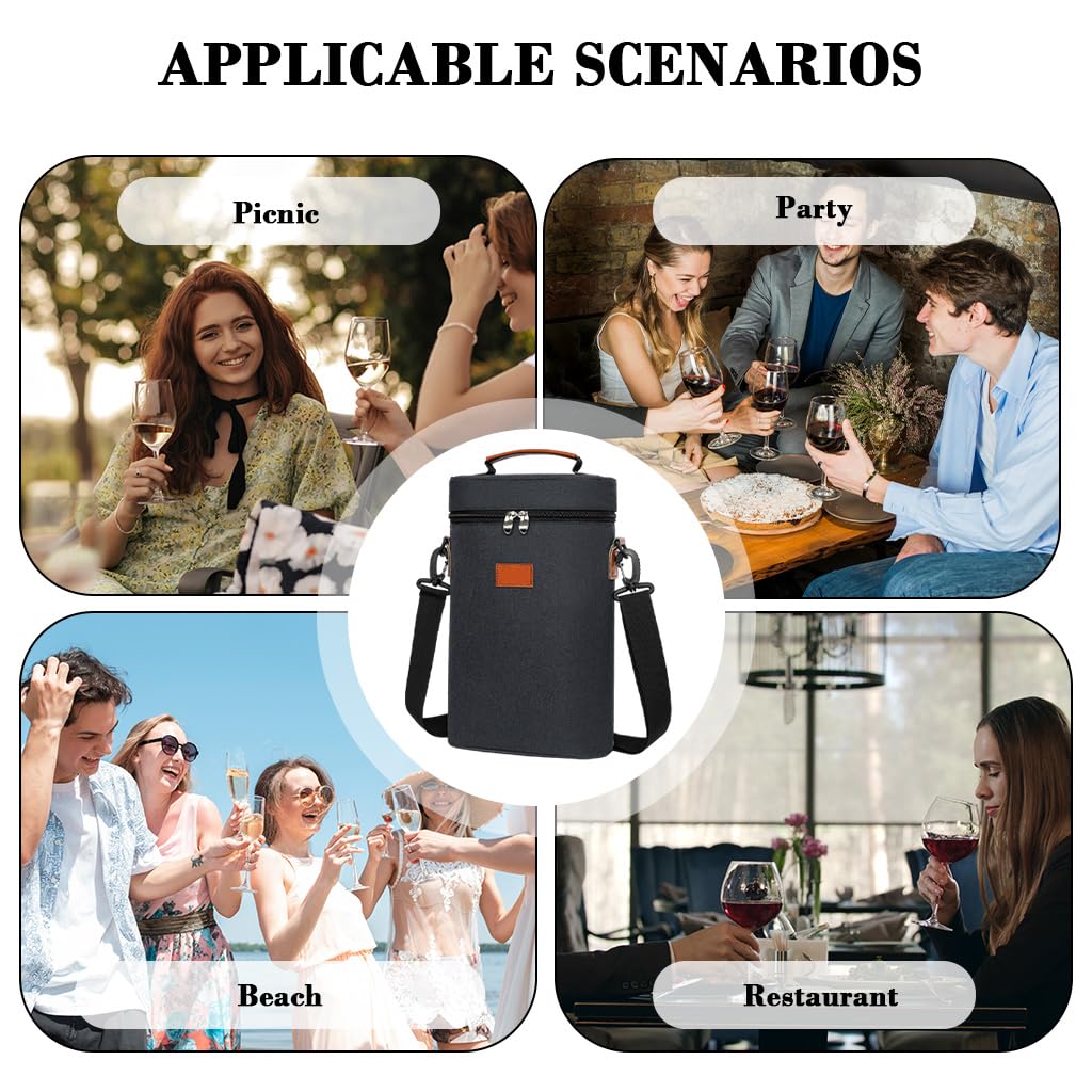 Supvox Thermal Cooler Bag for Wine with 7L Capacity and Zippered Closure | Dual Carry Options