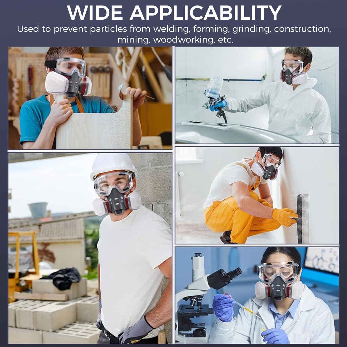 Reusable Respirator Mask with 10 Filters for Painting | Serplex® – Eleboat
