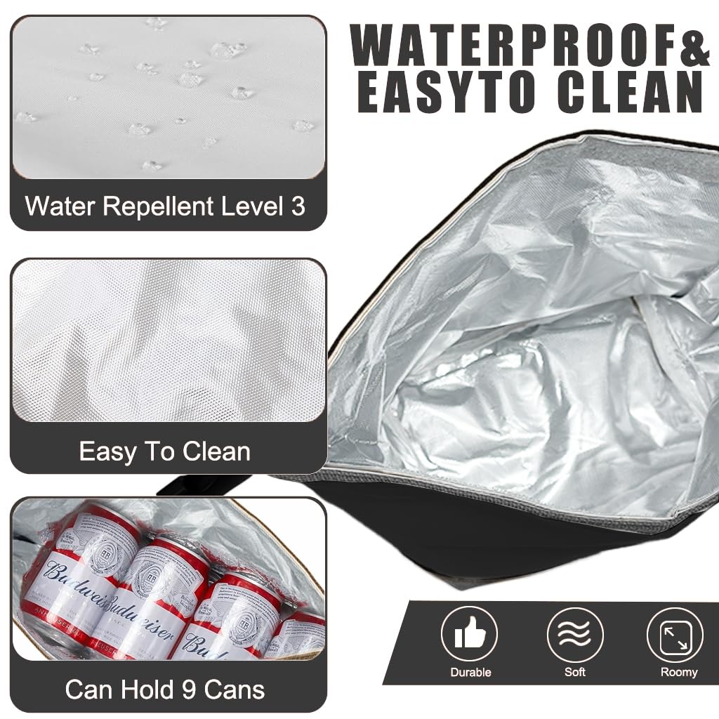 HASTHIP Lunch Bag for Work and Travel with Quick Release Buckle Handle 20x15x28cm | Waterproof Oxford Cloth Thermal Cooler