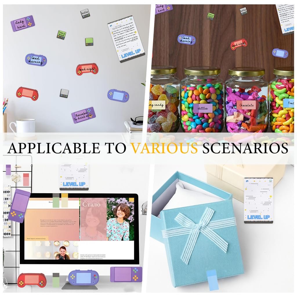 Climberty Sticky Notes Set for Office and School with 7 Retro Game Console Styles | Fun Desk Memo Pads
