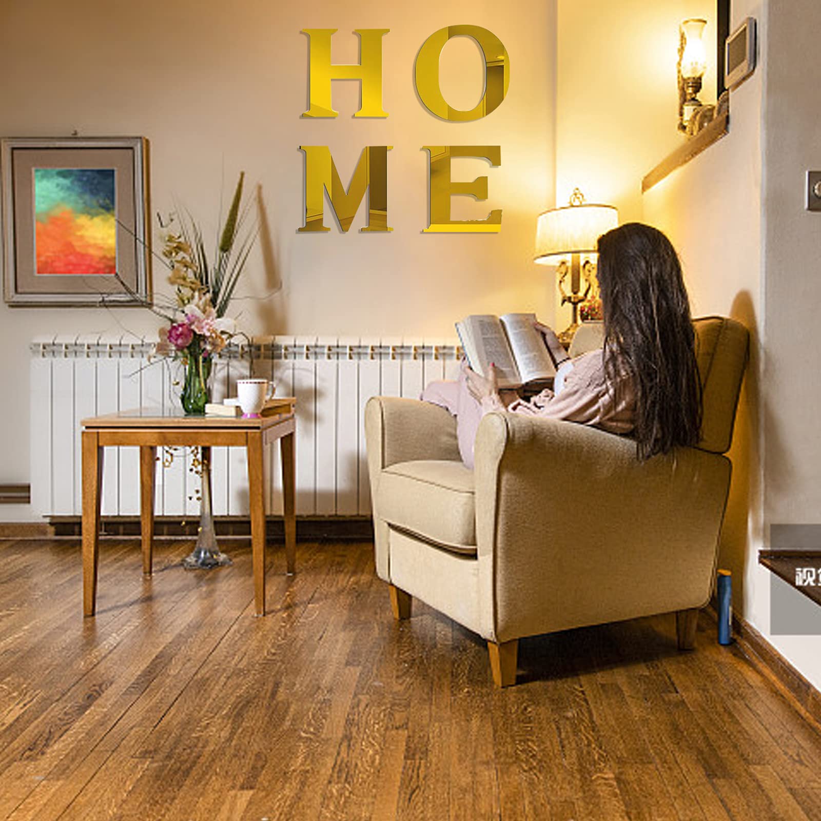 Supvox Home Wall Sticker for Living Room Decor with 3D Butterfly Design | Golden 5 Pcs