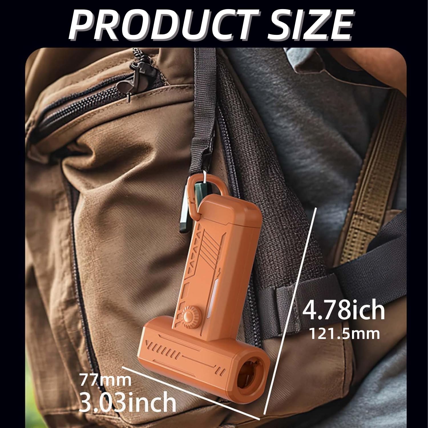 ZORBES Small Blower Fan for Car Cleaning with 130000 RPM Airflow and LED Light | 2 Nozzles