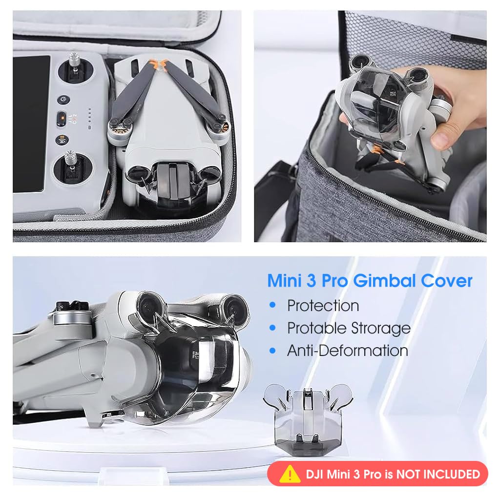 ZORBES Gimbal Cover Lens Protector for DJI Mini 3 Pro with One Second Snap On | ABS Shield