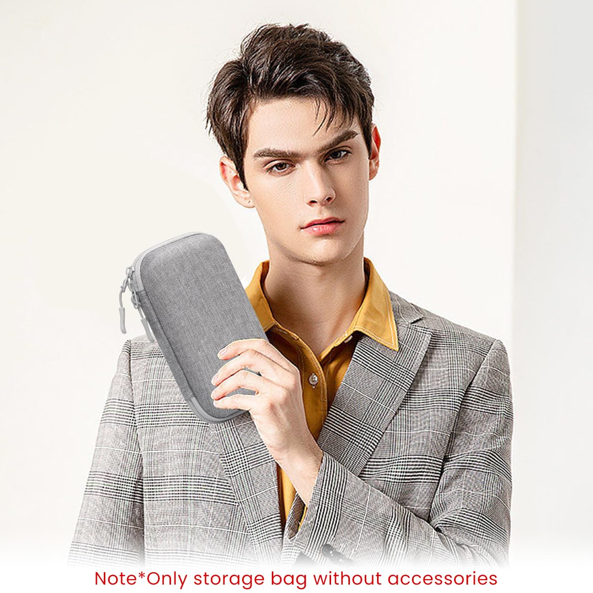 Zeitel Carrying Case for 2.5 Inch Hard Drives with Soft EVA Lining and Mesh Pocket | Grey Travel Organizer