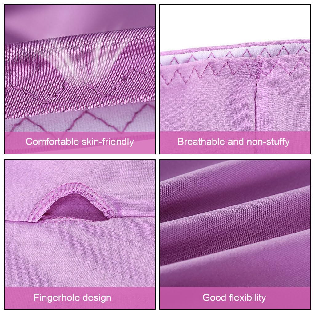 PALAY Cooling Shawl Arm Sleeves for Women featuring Thumb Holes and UV Protection | Purple