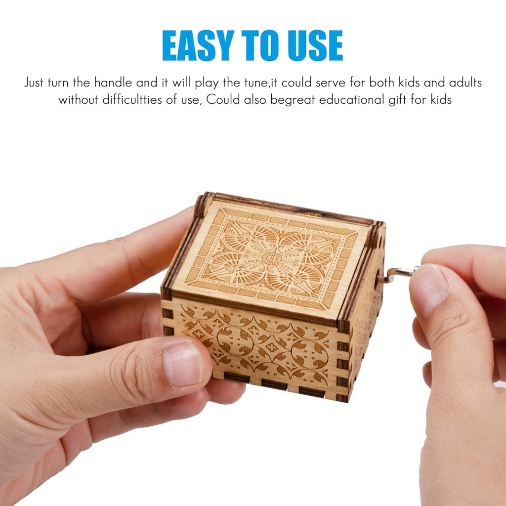 HASTHIP® Music Box Wooden Classic with Hand Crank Birthday Gifts for Girls Boys Diwali Kids Friends Family You are My Sunshine 3PCS