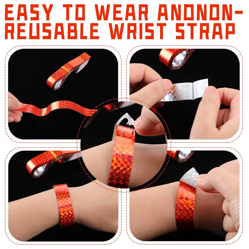 HASTHIP® Paper Wristbands Neon Wrist Bands
