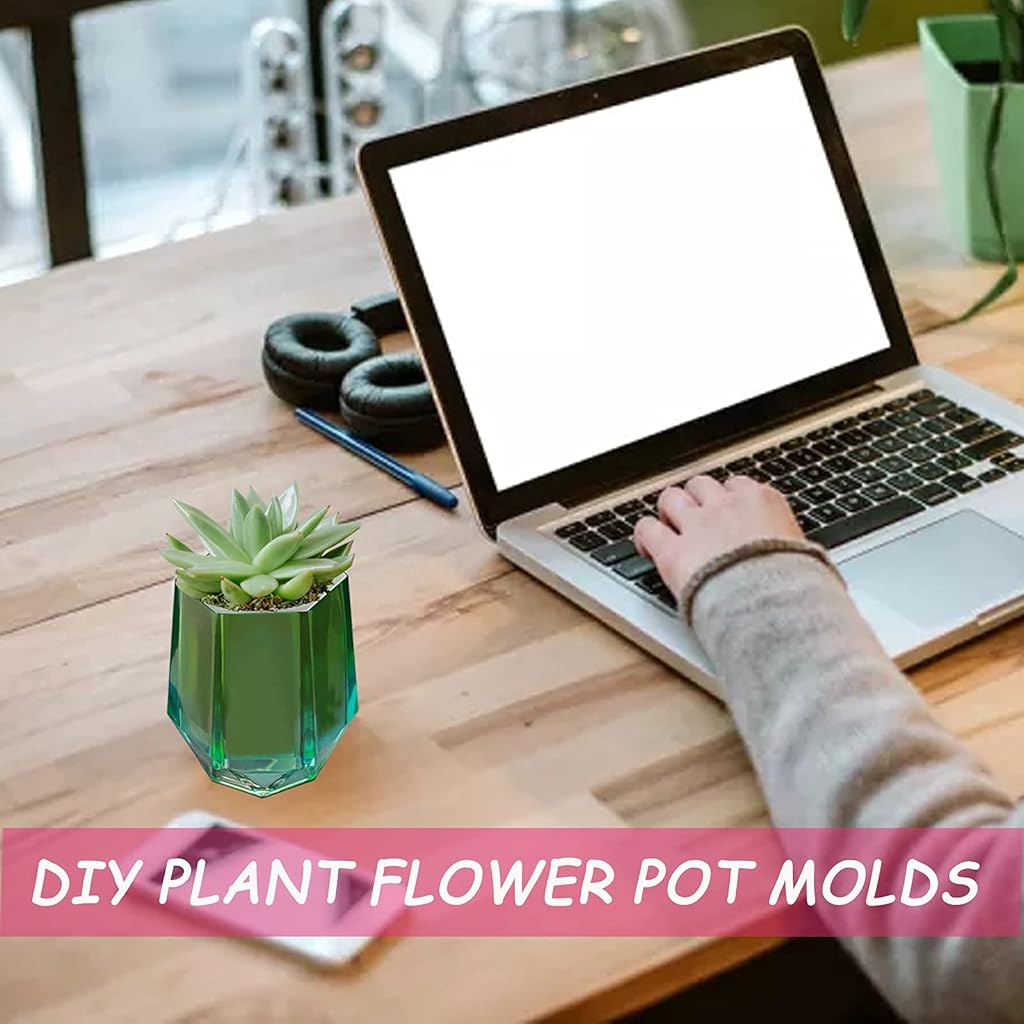 HASTHIP® Silicon Moulds for Resin Art DIY Cup Silicone Mold Cosmetics Brushes Pen Storage Plant Pot for Home Decor White Small Cup 3PCS