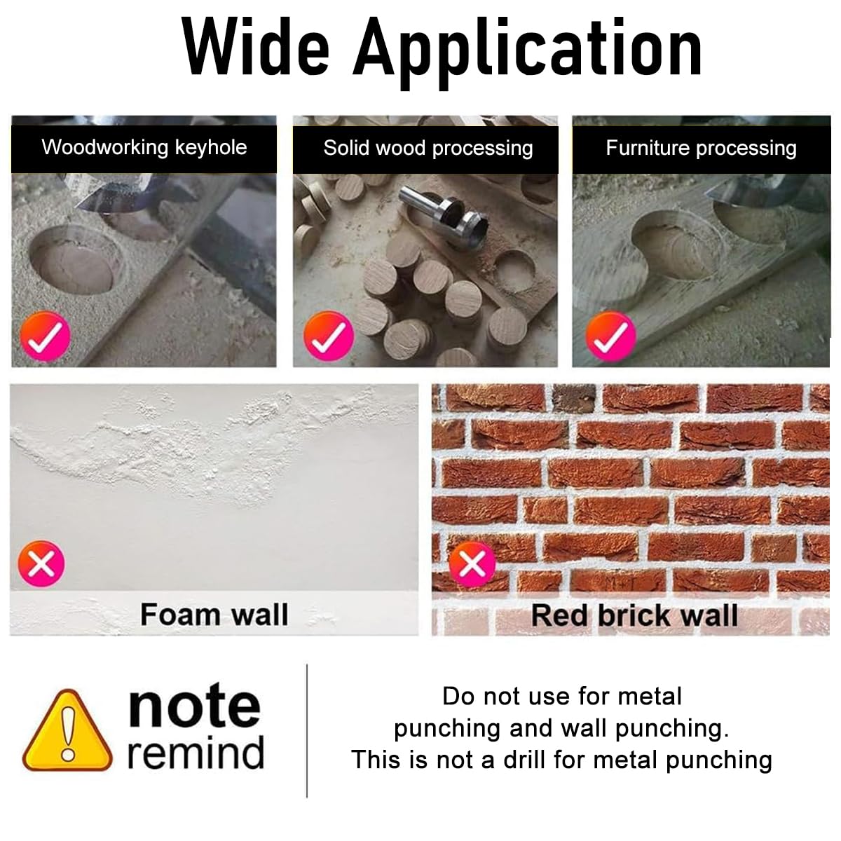 Serplex Woodworking Drill Bit Set for Power Drills with 8 pcs and Universal Hex Shank | High Carbon Steel