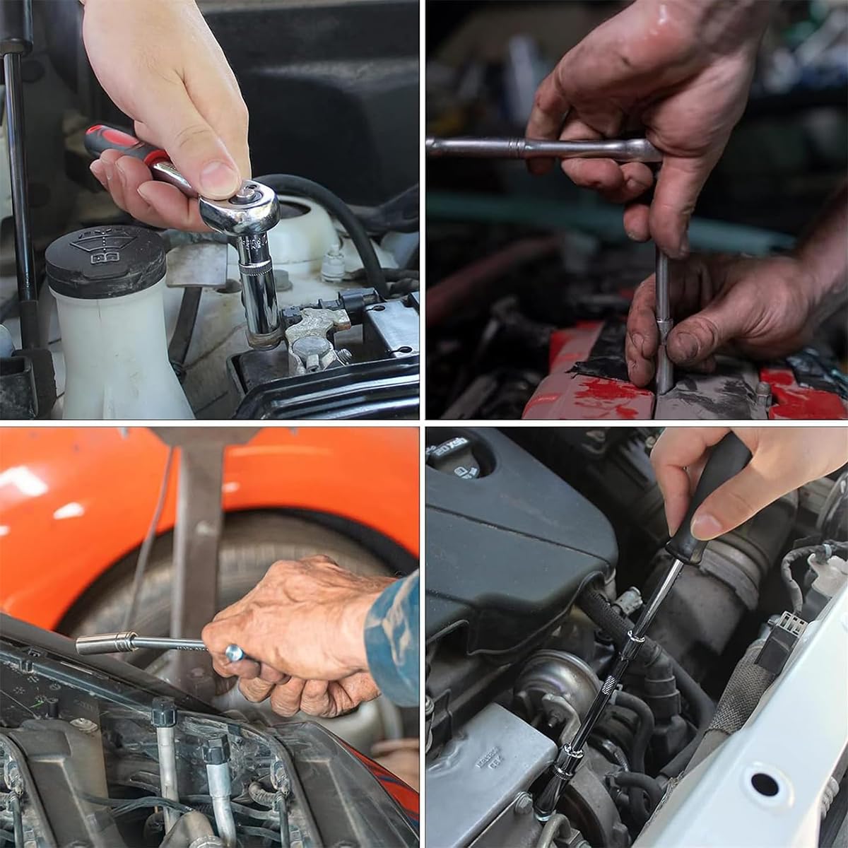 Serplex Socket Ratchet Wrench Tool Set for Auto and Home Repair with 53 Pieces | Chrome Plated