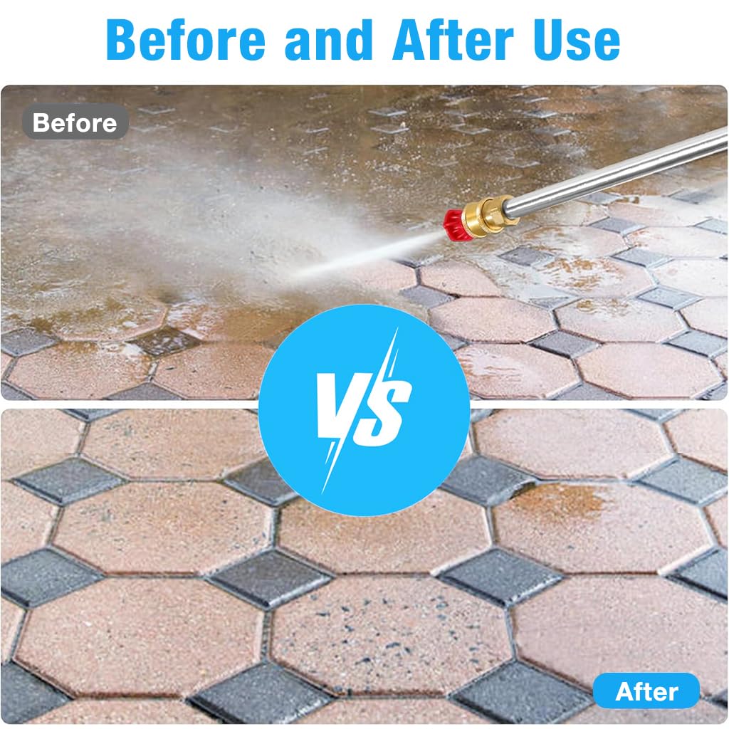 HASTHIP Car Washer Gun for Car and Garden Use featuring 45cm Spray Wand | Aluminum Alloy Body