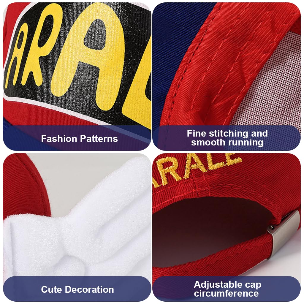 SNOWIE SOFT Caps for Kids Girls Arale Hat Winged Baseball Cap for Girls, Sun Hat for Kids Cute Arale Cap Arale Merchandise, Cosplay Arale Girls Hat Summer Outdoor Beach Hat for Baby Girl Adjustable