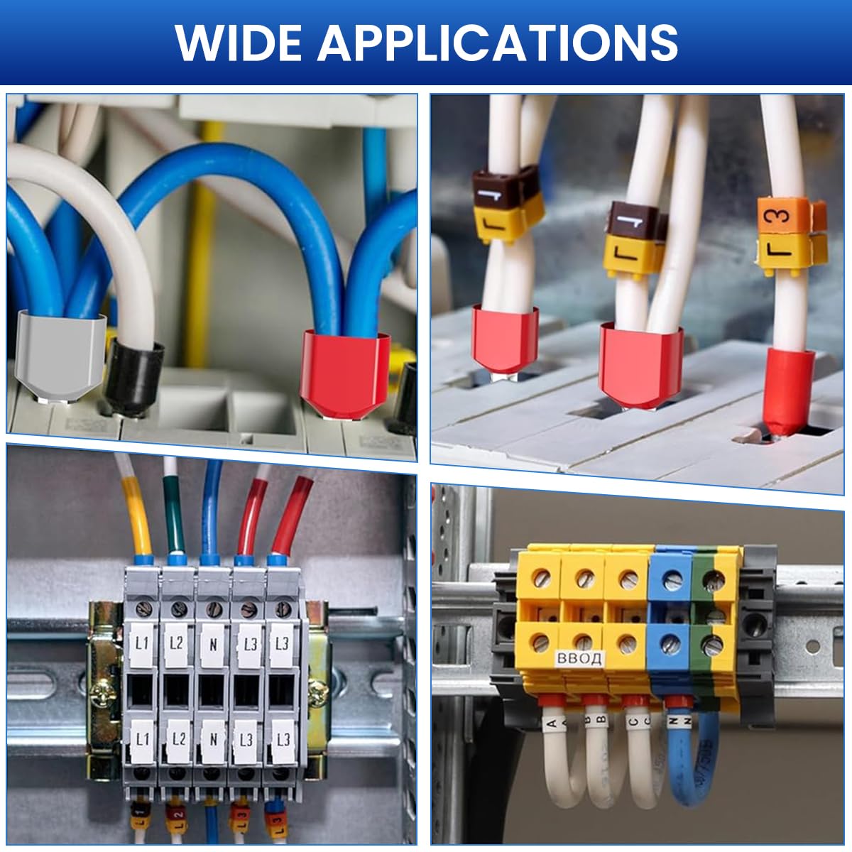 Serplex Wire Ferrules Terminals Kit for Electrical Projects with 1200pcs Dual Barrel Copper Connectors | Insulated Color Coded Crimp Pins