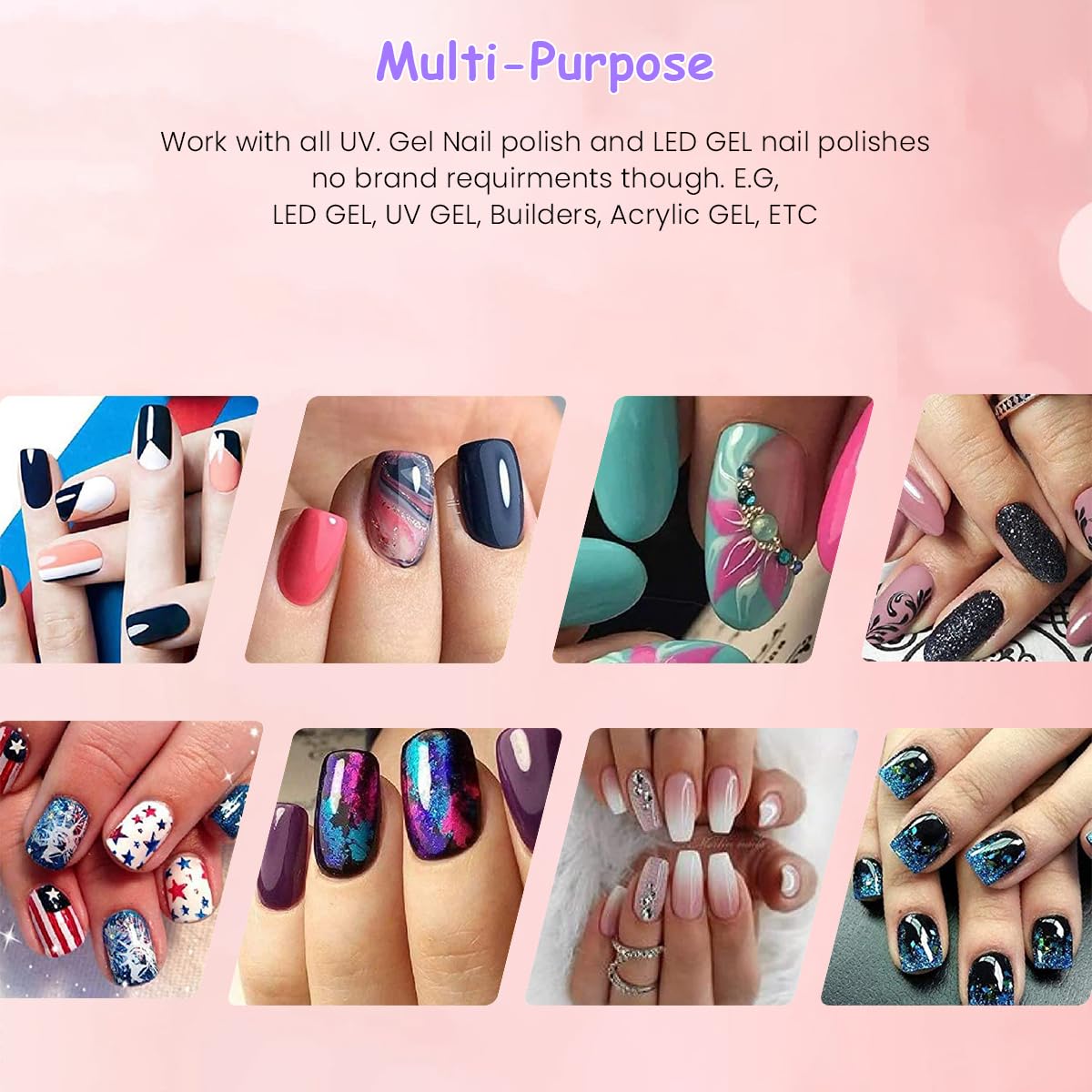 MAYCREATE UV LED Nail Lamp for Gel Polish with 66 Beads and 4 Timer Settings | USB Smart Induction Dryer