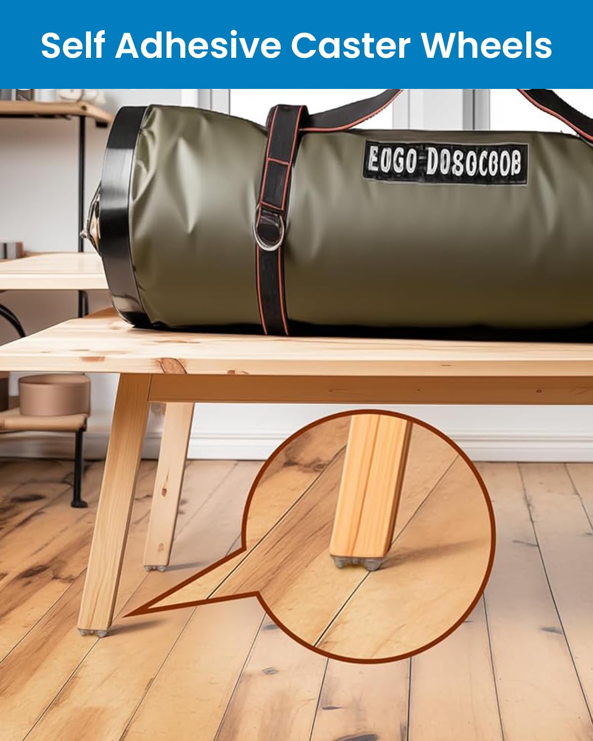 Serplex Self Adhesive Swivel Caster Wheels for Furniture and Appliances featuring 100KG Load Capacity and 360° Rotation