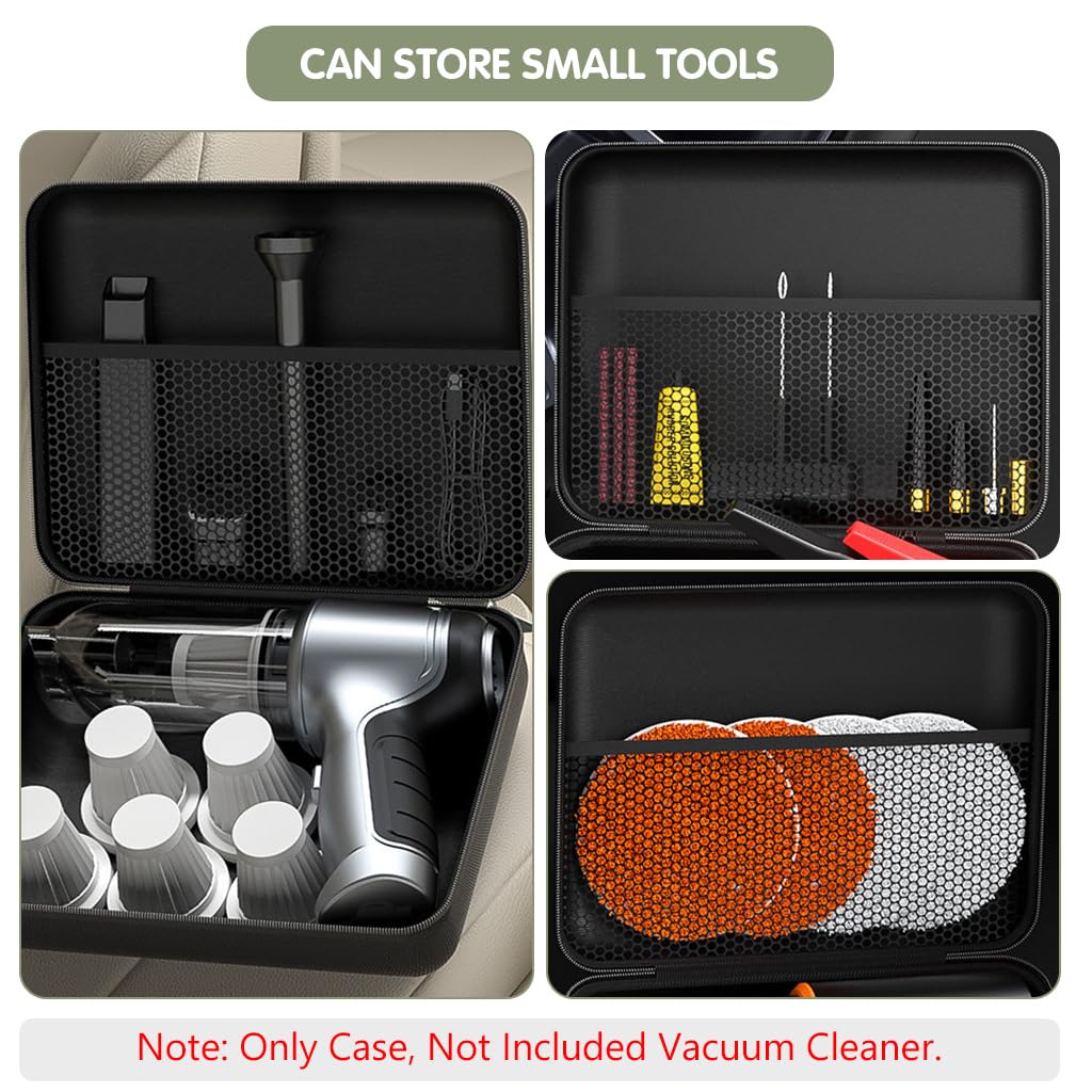 Multi Purpose Storage Case for Travel Tools and Accessories 22x18x7cm with Hand Strap | EVA PU Portable Carry Bag