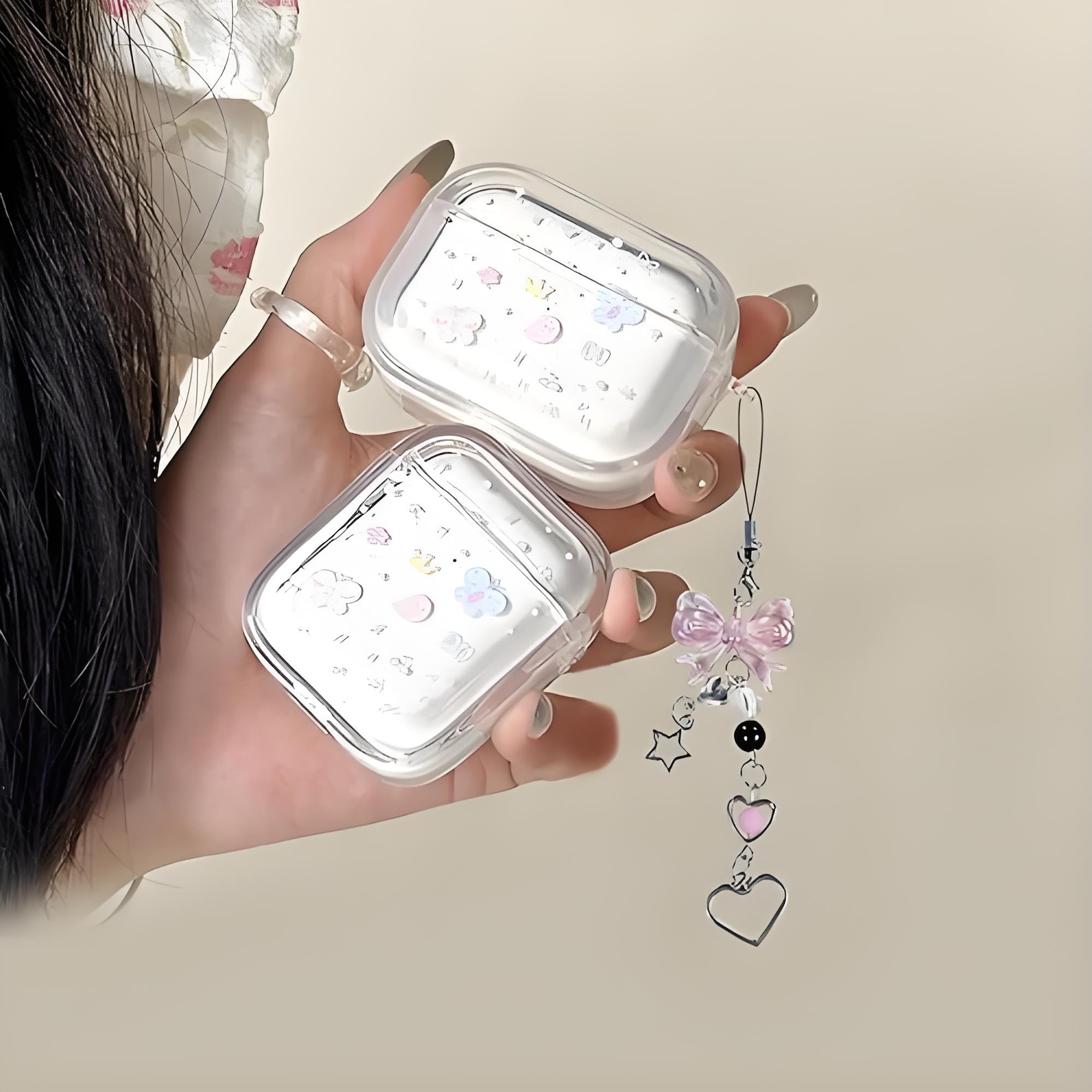 Zibuyu Phone Charms Set for Girls featuring Cloud, Star, Bow and Moon Designs | 4Pcs Acrylic