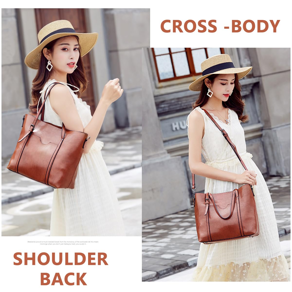 PALAY Tote Bag for Women with Detachable Adjustable Strap and Waterproof PU Material | Large Shoulder Bag for Travel and Daily Use