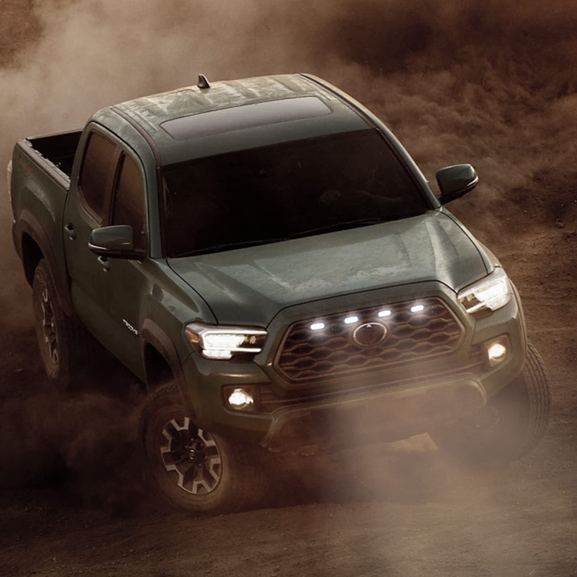 ZIBUYU LED Grill Light Kit for 2020–2022 Tacoma with 4pcs Lights and Waterproof PMMA Housing