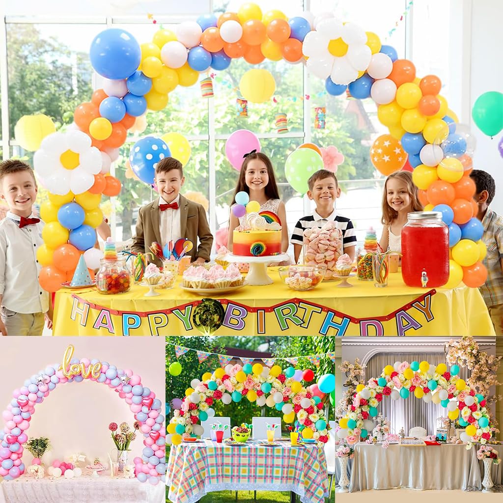 HASTHIP® Wedding Table Ballon Arch Stand Kit DIY Assembly Fiber Rod Table Ballon Arch Stand Floral Arch Stand Ballon Stand for Party, Wedding, Birthday, Festivals, with Accessories and Tools