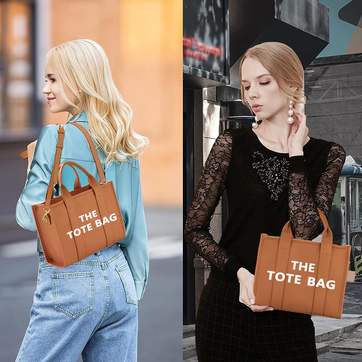 PALAY PU Tote Bag for Women with Detachable Shoulder Strap 27.5×10.5×22cm | 3 PCS Set