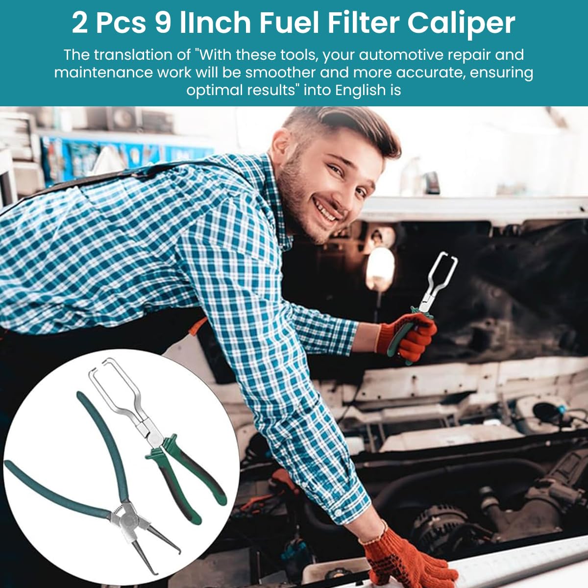 STHIRA Fuel Line Hose Remover Pliers Set for Auto Maintenance featuring Angled Tips | 4pcs Opens 3cm to 5.5cm