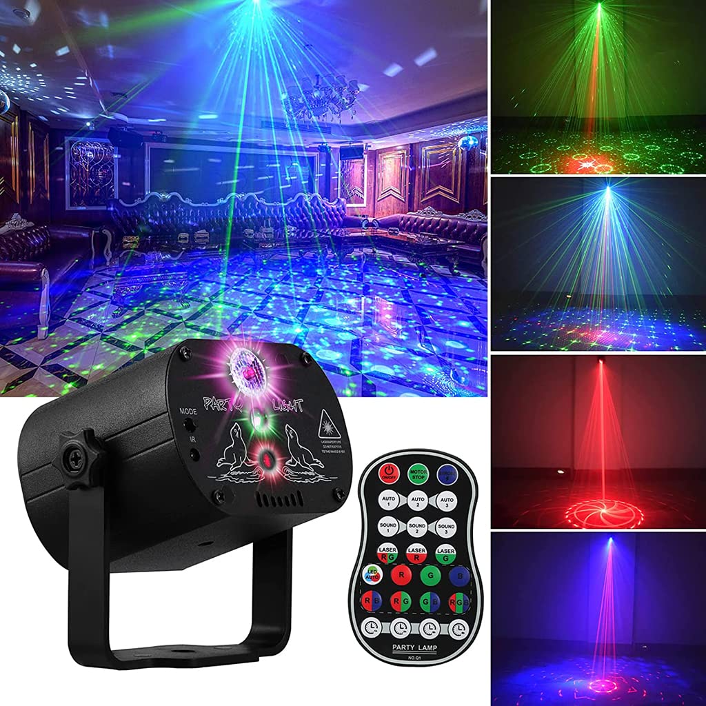 ELEPHANTBOAT LED DJ Light for Home Party with 60 Patterns and 11 Color Modes | Remote Control
