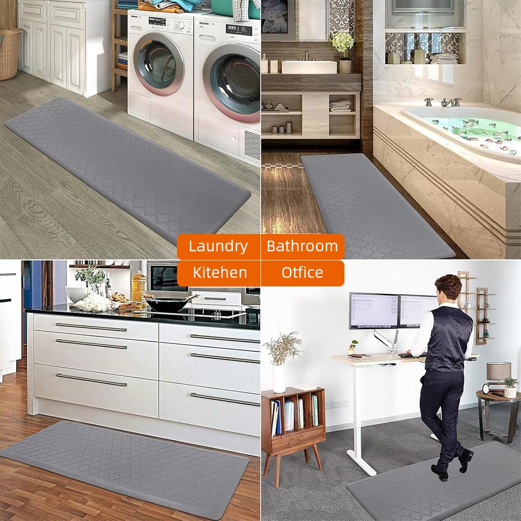 Supvox Kitchen Mats for Floor 17 x 47 in for Kitchen and Office Use featuring Anti Slip PVC Surface | Relieves Foot and Leg Fatigue