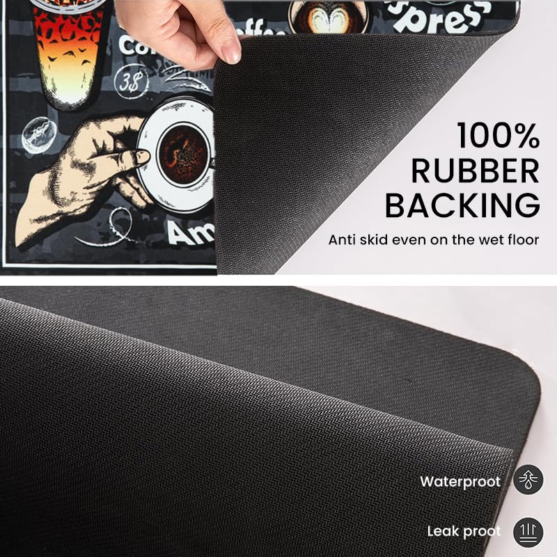 Supvox Kitchen Drying Mat for Countertops with Anti Slip Rubber Base and 15x19.6 in Size | Super Absorbent Diatomite Pad for Coffee Machine and Dishes