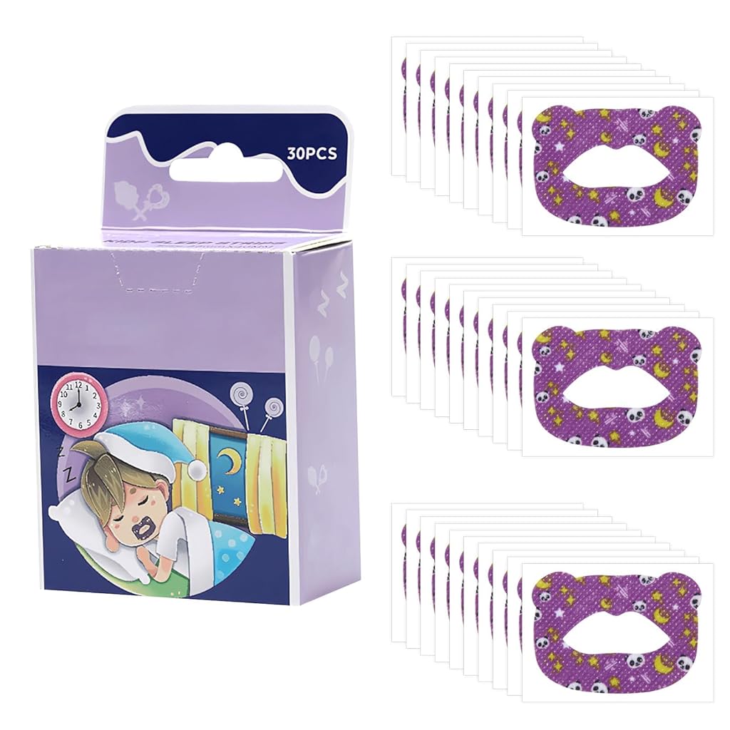 ZIBUYU® Mouth Tape For Sleeping 9X6X2Cm Mouth Tape Kids Mouth Taping For Sleep 30Pcs Stretchable Anti-Suffocation  Shape Design,  Sleep Aid&Help Nose Breathing, Sleep Tape For Snoring, For Boys&Girls