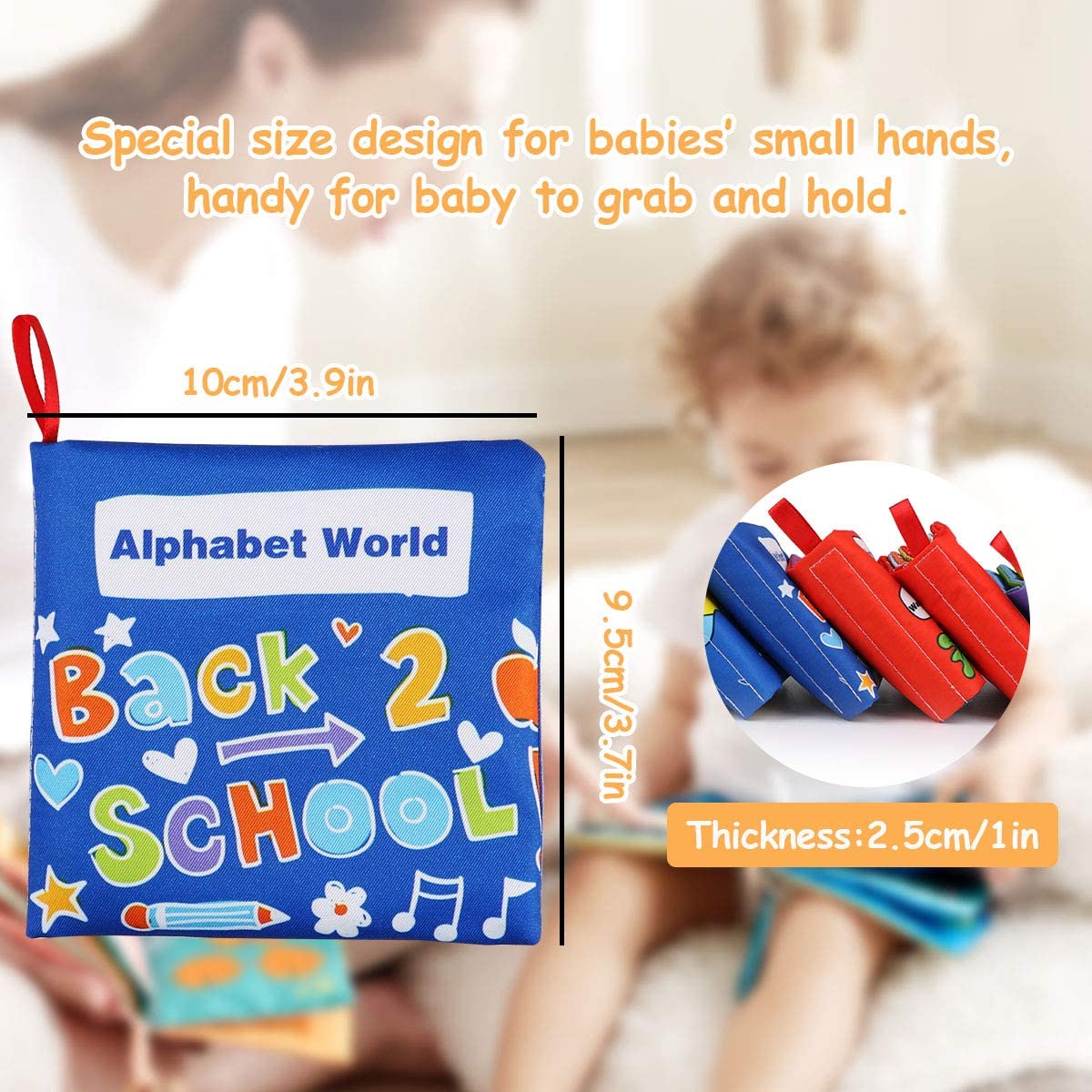 SNOWIE SOFT Cloth Books for Babies with Crinkle Sound Paper and 6 Learning Themes | Gift Box Set