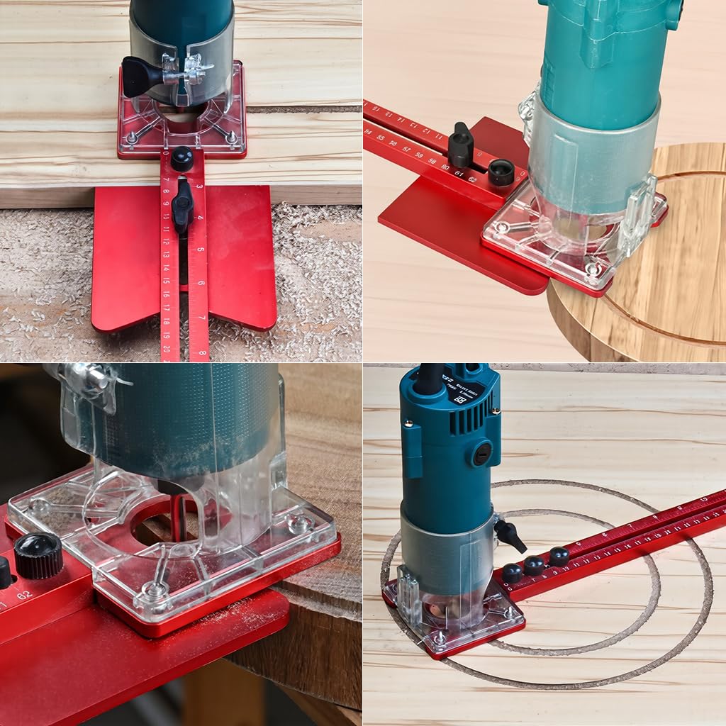 Serplex Router Circle Cutting Jig for Woodworking with 610mm Rail and Dual Scale Precision System