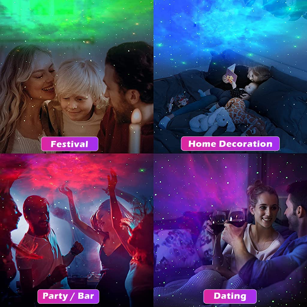 ELEPHANTBOAT Aurora Star Light Projector with 31 Modes and Bluetooth Music Player | Remote Control Timer Gift for Bedroom