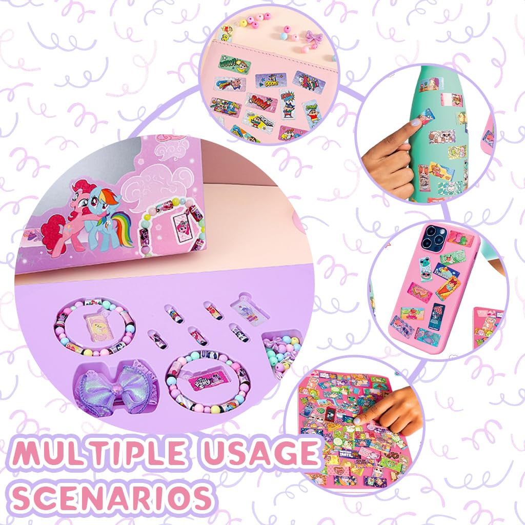 PATPAT Bracelet Making Kit for Girls with 150 Sticker Rolls and Spacer Beads | Fun DIY Gift Set