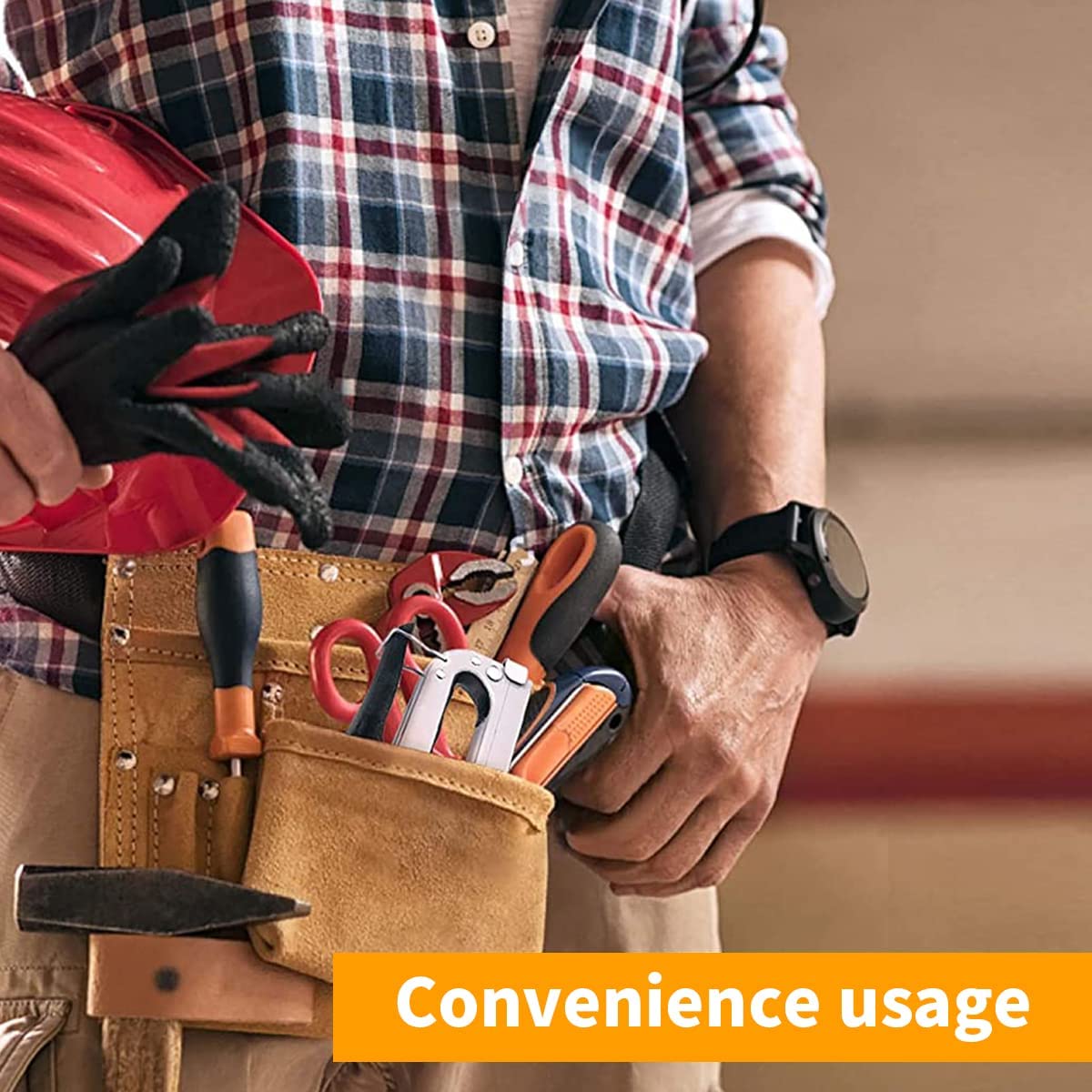 Heavy Duty Staple Gun for Wood Furniture and Upholstery with Adjustable Knob and 2100 pcs Staples
