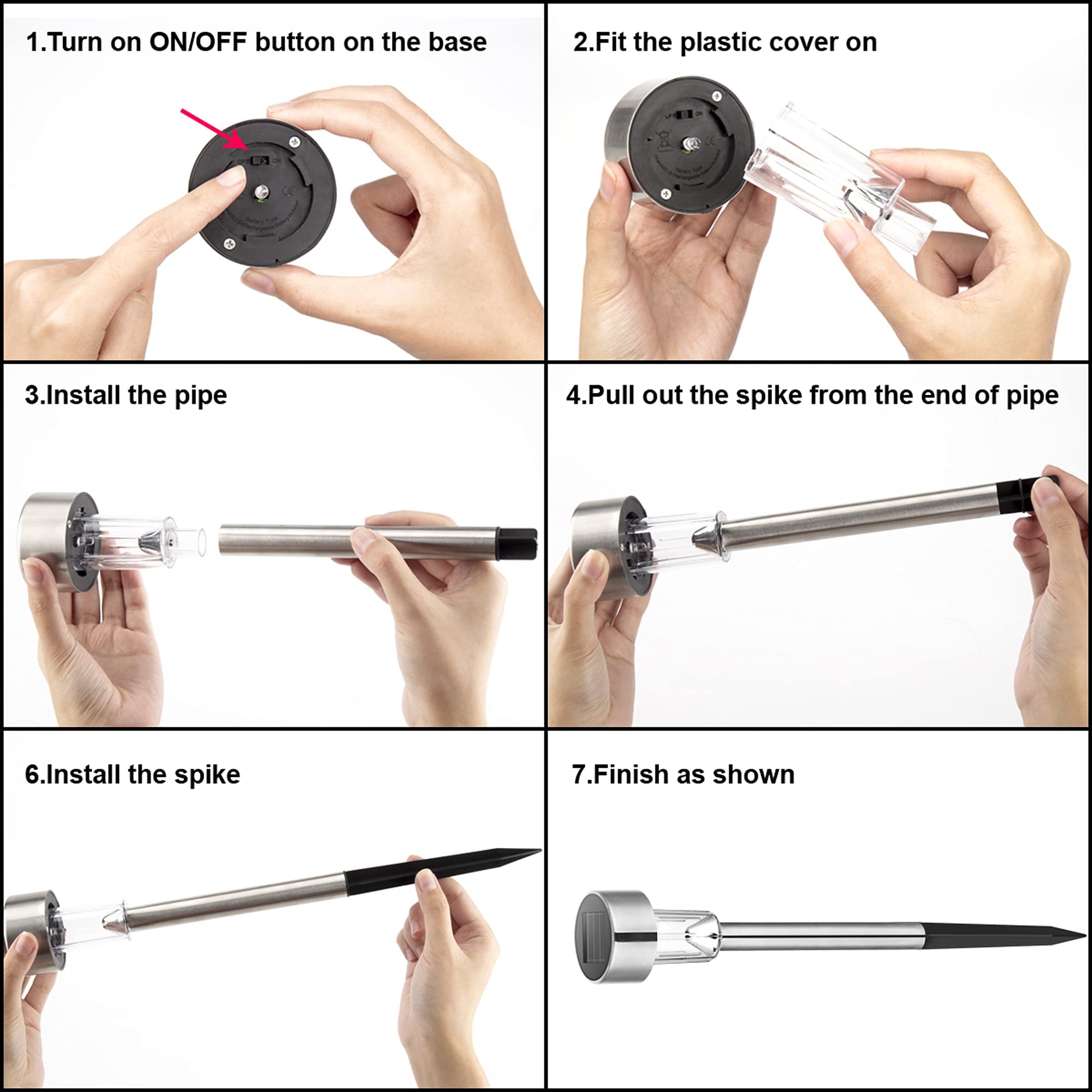 Solar Garden Lights for Outdoor Pathways with IP65 Waterproof Design and 12 Pack Stainless Steel Warm LED | Landscape and Yard Decoration