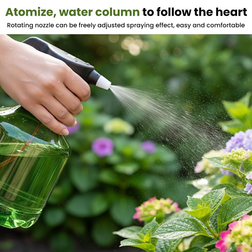 HASTHIP Spray Pump for Plants with 3L Capacity and Dual Spray Modes | Rechargeable Automatic Mister