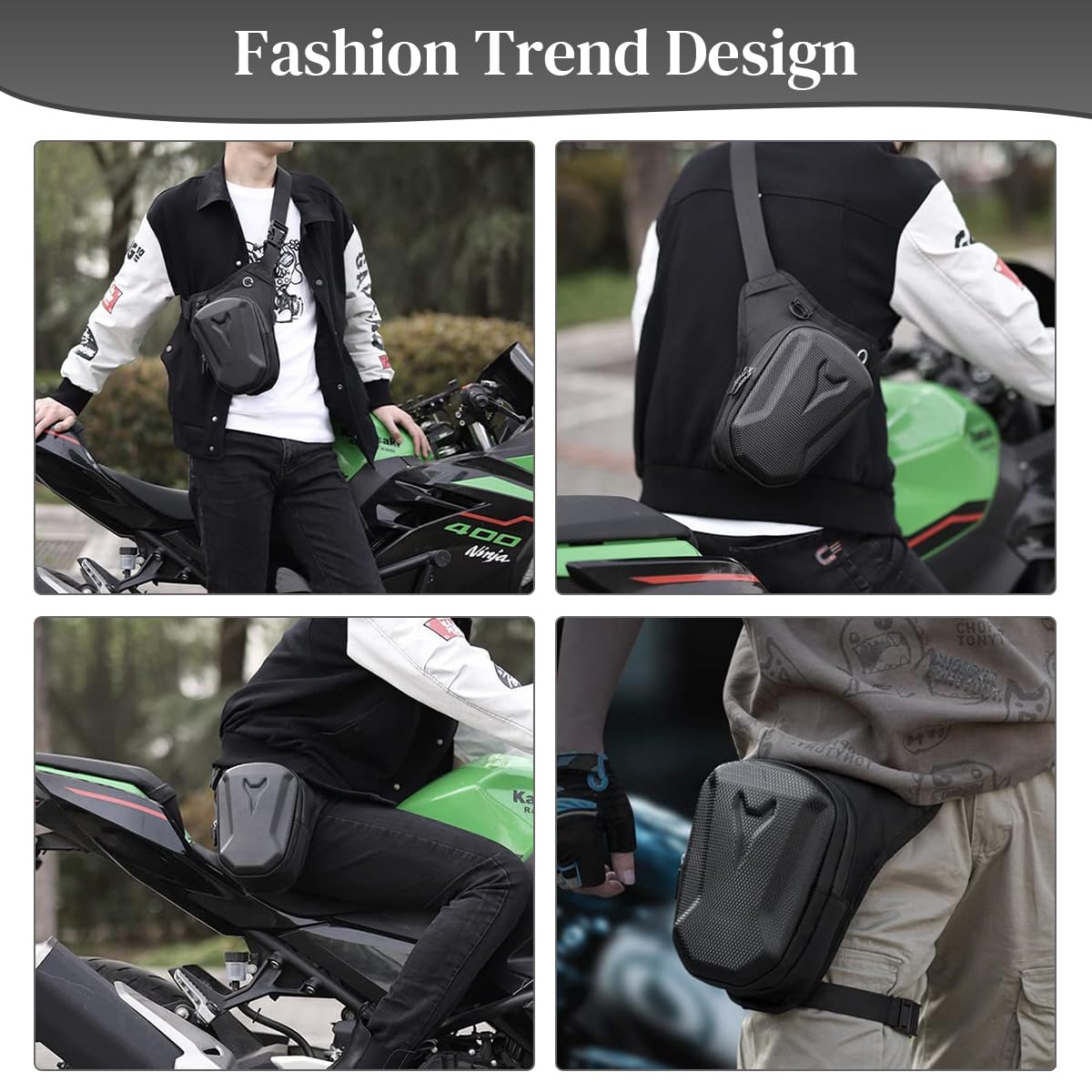 STHIRA Waterproof Bag for Men featuring Hard Shell Double Layer Zipper | Secure Thigh and Waist Storage for Riding and Travel