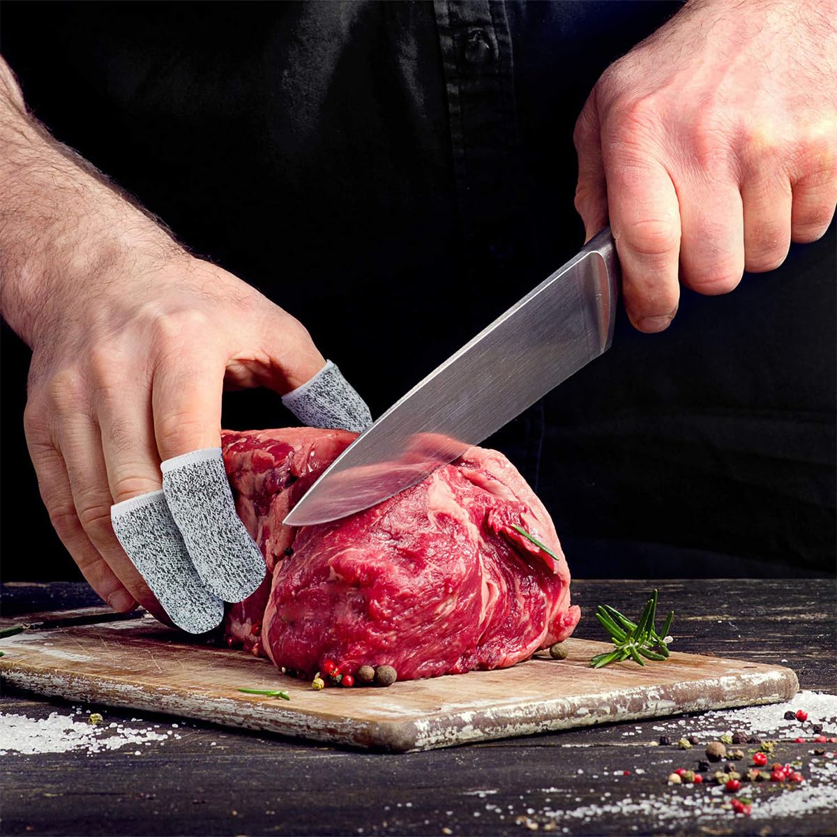 Supvox Finger Cots for Kitchen and Sculpture featuring 90PCS Five Stage Cut Resistant HPPE Fabric