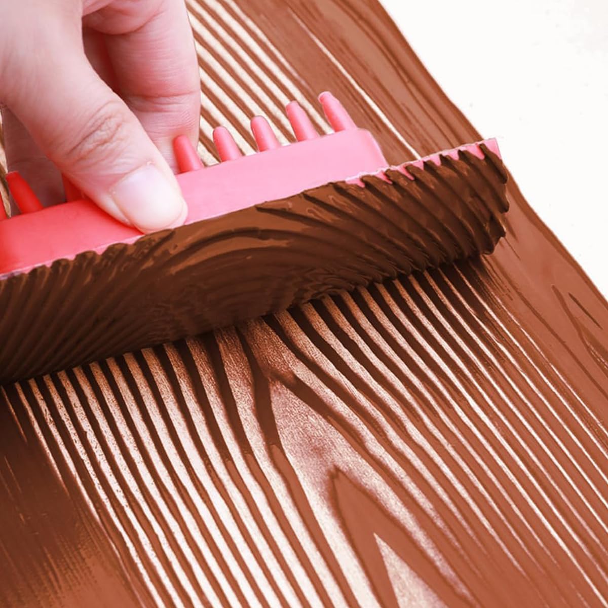 Serplex Wood Grain Roller Tools 4Pcs Set for DIY Painting with Dual Roller and Comb Design